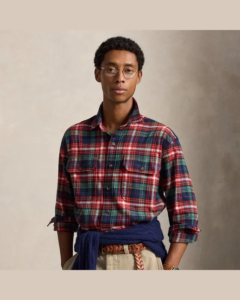 Ralph Lauren Classic-Fit Flanell-Arbeitshemd Blue