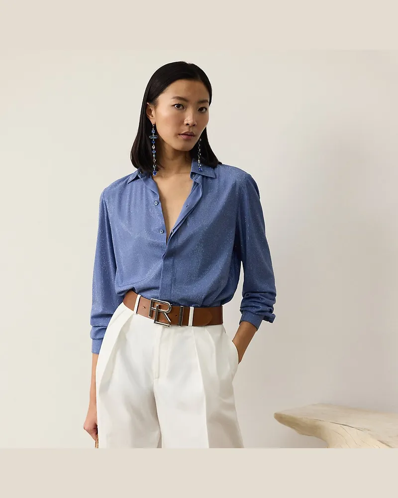 Ralph Lauren Relaxed-Fit Hemd Adrien mit Verzierung Blue