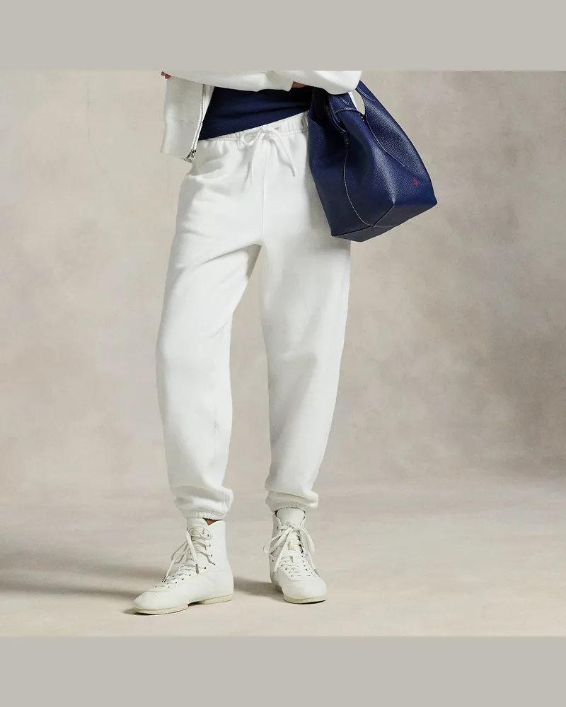 Ralph Lauren Fleece-Jogginghose mit Tunnelzug White
