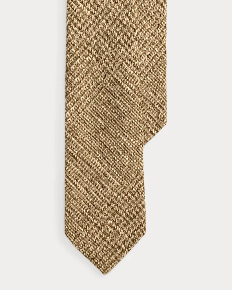 Ralph Lauren Glencheck-Krawatte mit Seide Brown