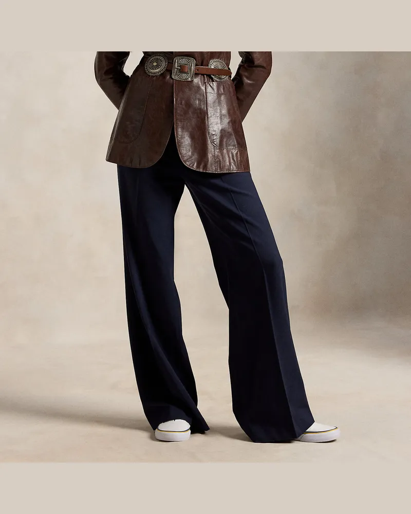 Ralph Lauren Stretchhose Beaton aus Wolle Blue