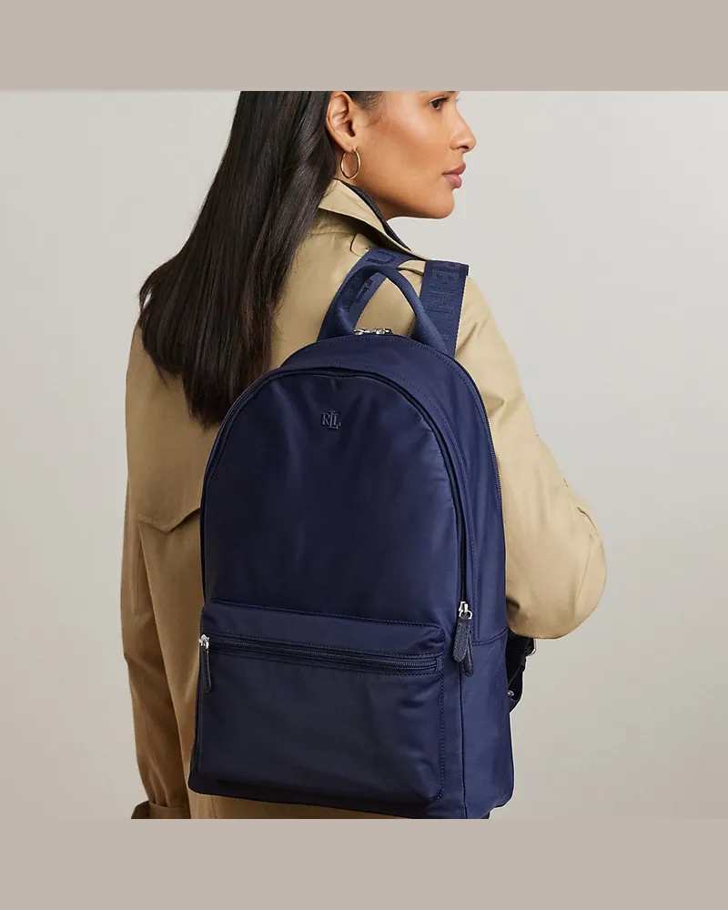 Ralph Lauren Mittelgroßer Rucksack Stevie aus Nylon Blue