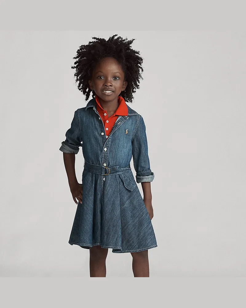 Ralph Lauren Hemdkleid aus Baumwoll-Denim Blue