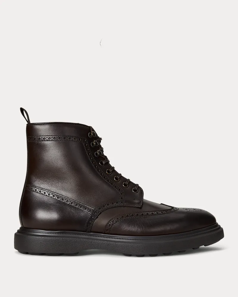 Ralph Lauren Fullbrogue-Stiefel Martelli aus Leder Brown