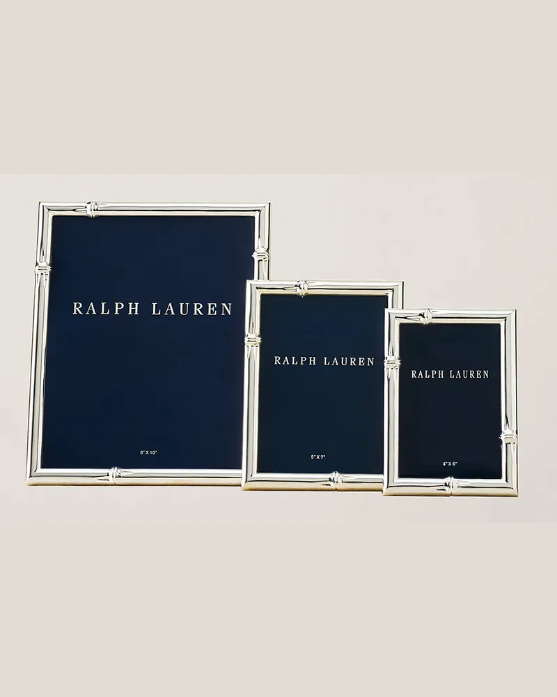 Ralph Lauren Home Rahmen Bryce in Bambusoptik Silver