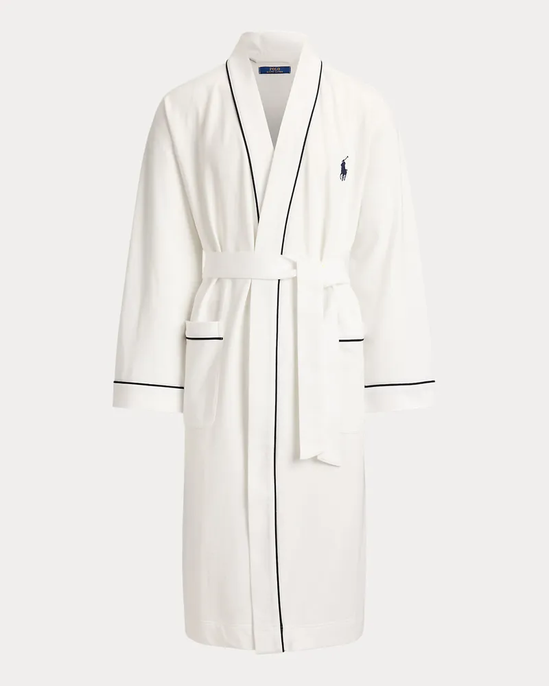 Ralph Lauren Jerseymorgenmantel aus Baumwollmischung White