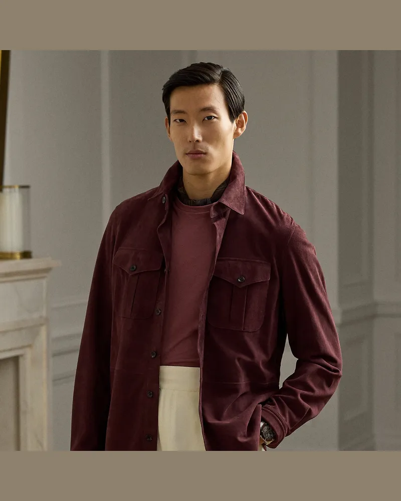 Ralph Lauren Hemdjacke aus Wildleder Red