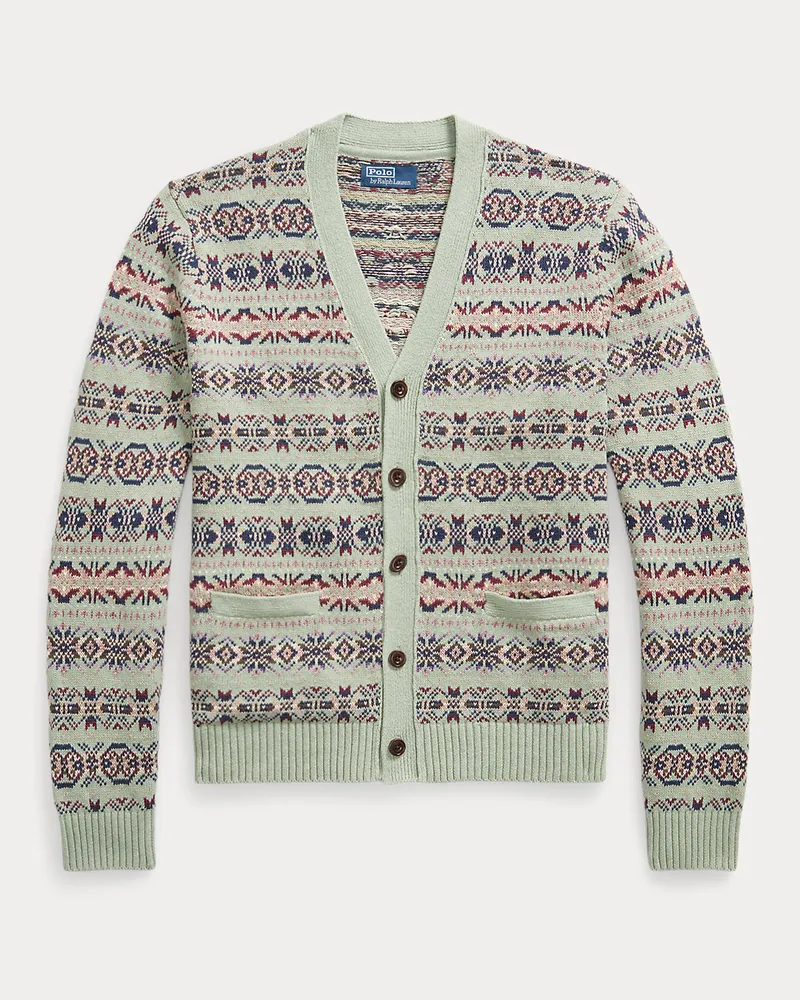 Ralph Lauren Strickjacke mit Fair-Isle-Muster Green