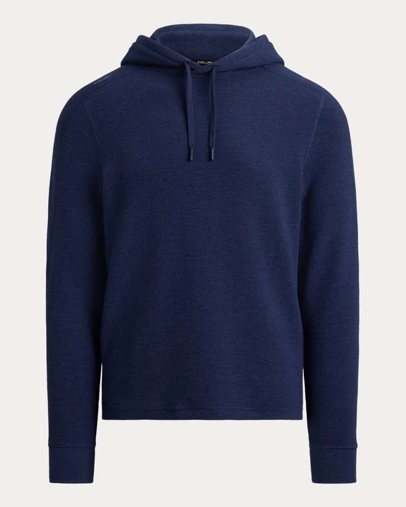 Ralph Lauren Performance-Kapuzenshirt aus Waffelpiqué Blue