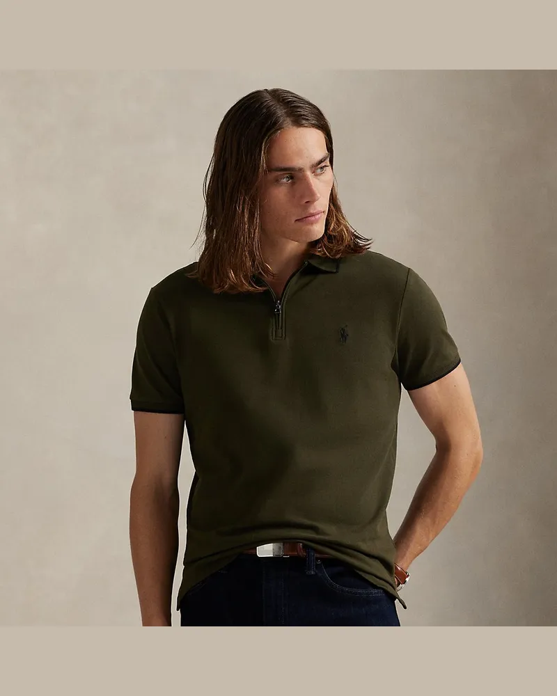 Ralph Lauren Custom-Slim-Fit Piqué-Poloshirt Green