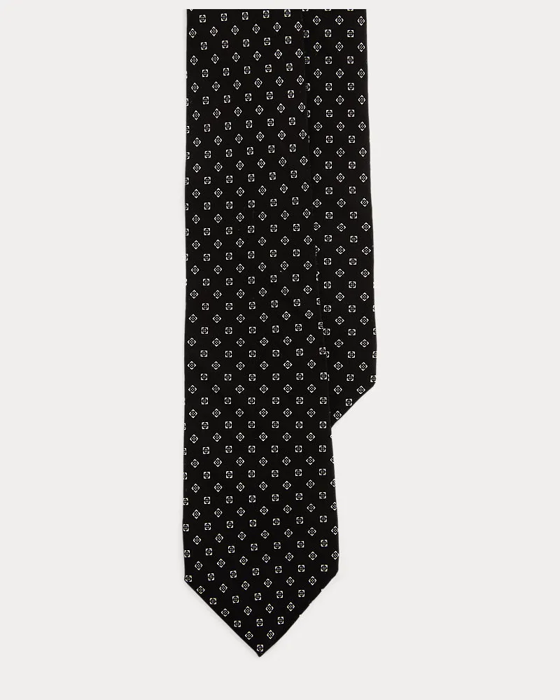 Ralph Lauren Gemusterte Seidenkrawatte Black