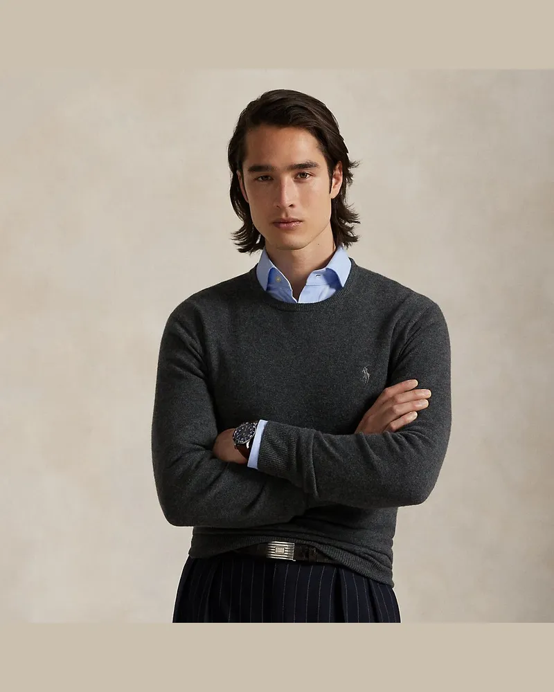 Ralph Lauren Wollpullover mit Rundhalsausschnitt Grey