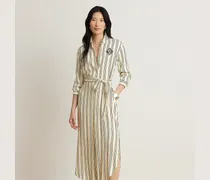 Gestreiftes Jacquard-Hemdkleid