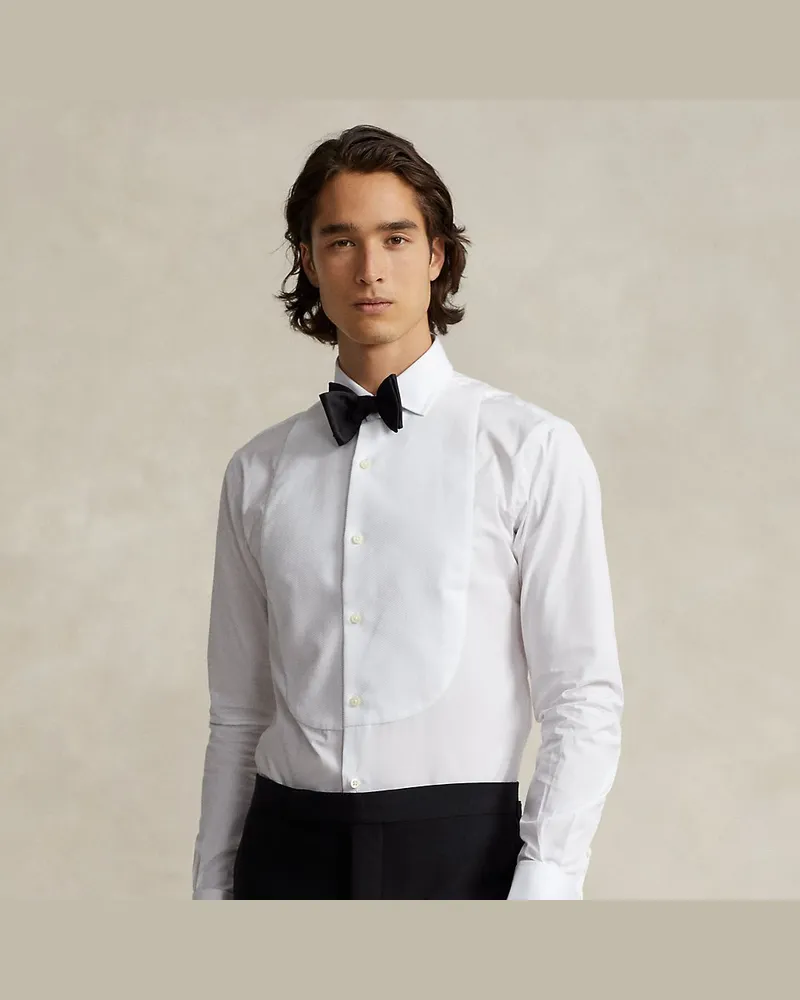 Ralph Lauren Smokinghemd mit Umschlagmanschetten White