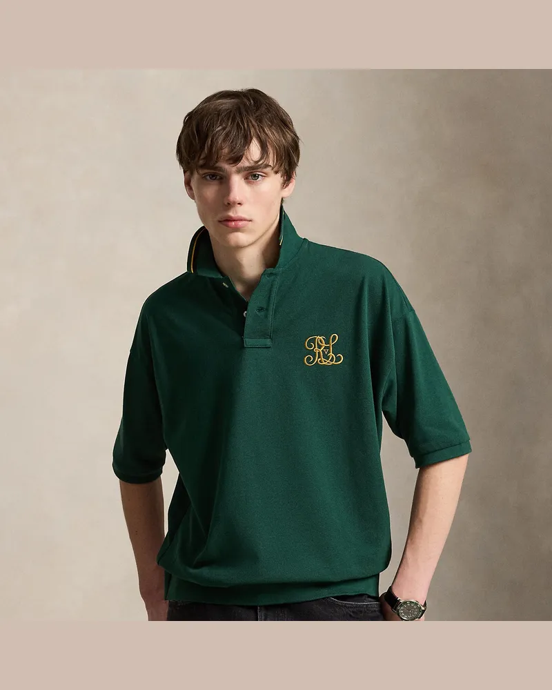 Ralph Lauren Relaxed-Fit Piqué-Poloshirt mit Wappen Green