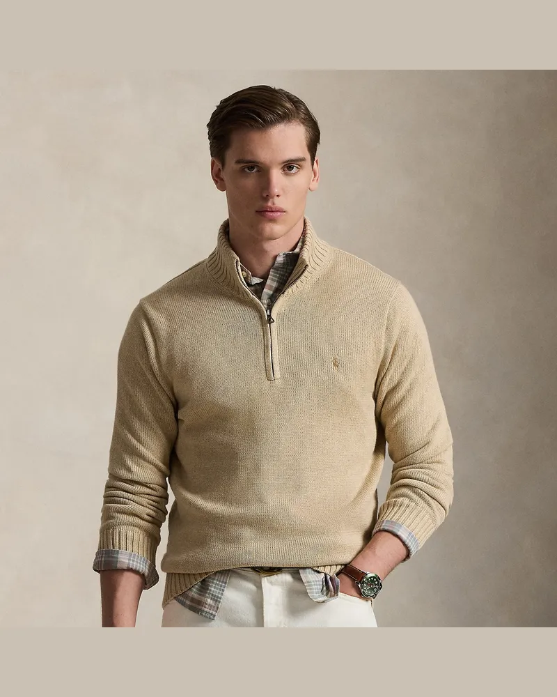 Ralph Lauren Baumwollpullover mit Halbrollkragen Brown