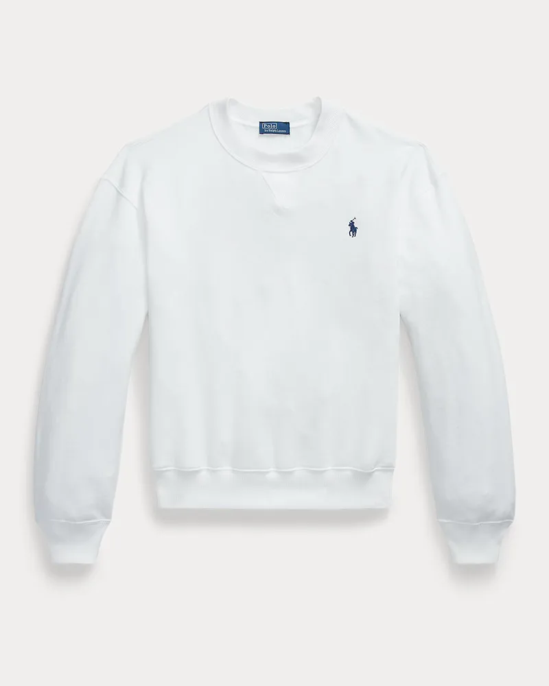 Ralph Lauren Leichter Rundhalspullover aus Fleece White