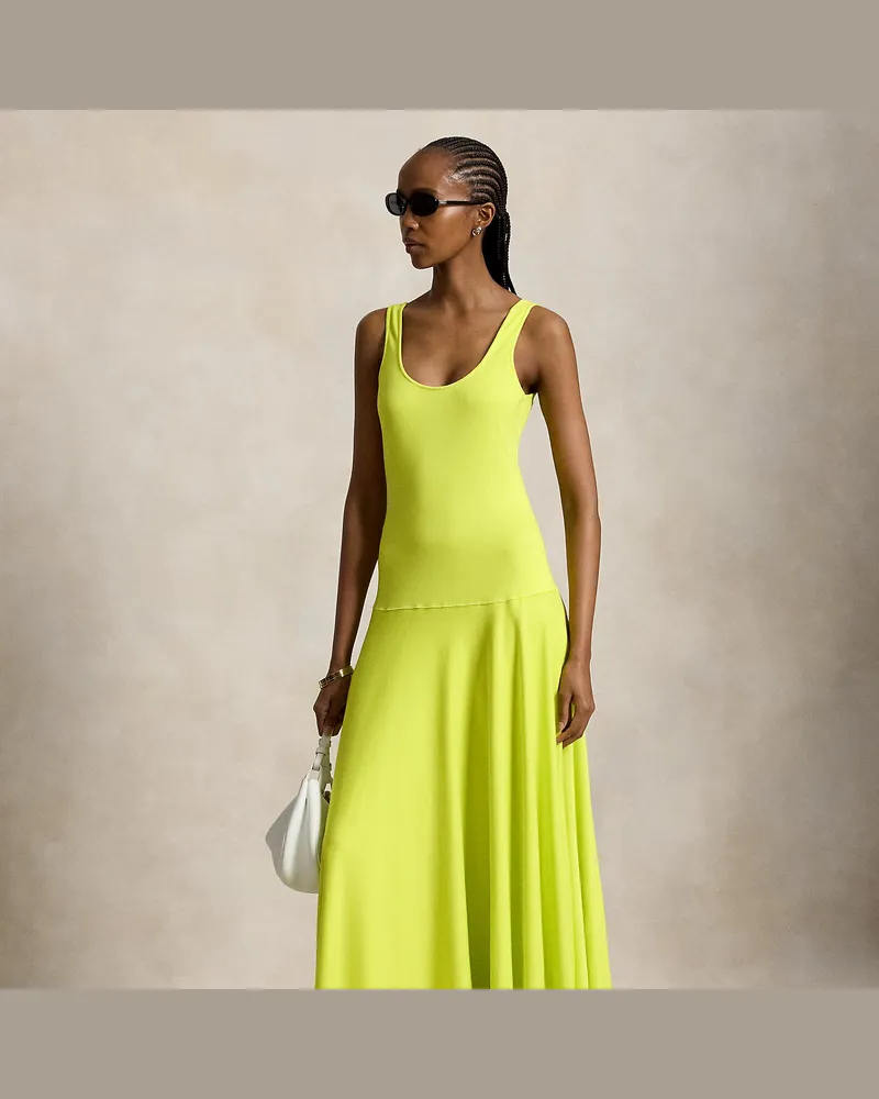 Ralph Lauren Trägerkleid aus Stretch-Ponté Green