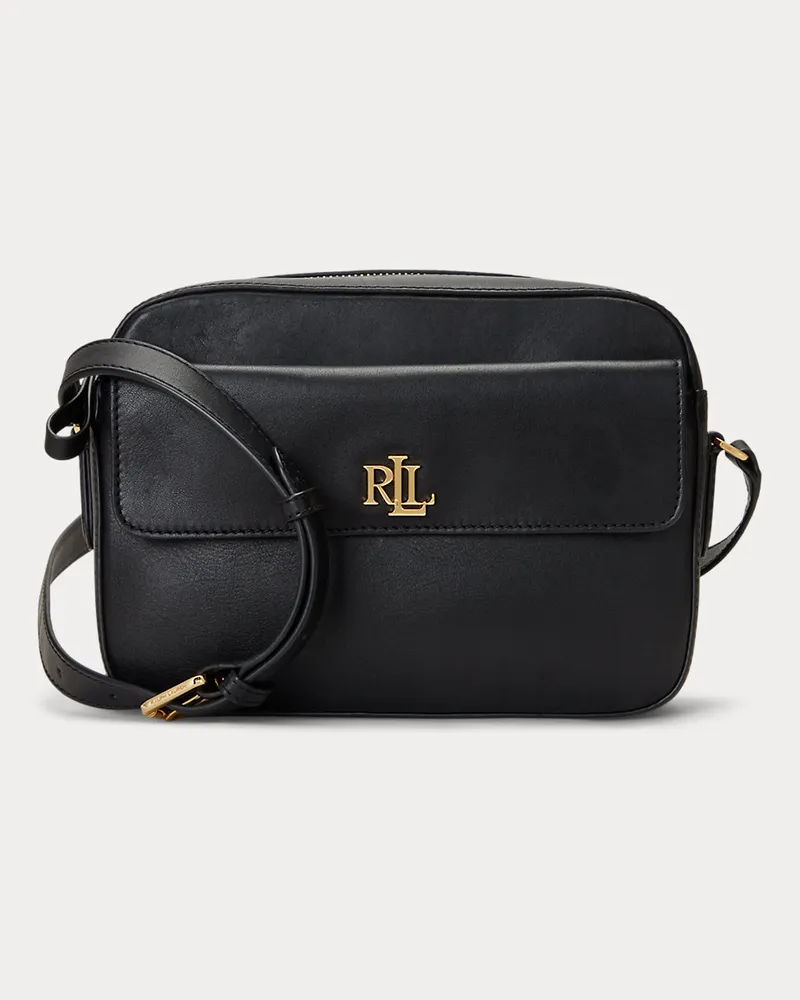 Ralph Lauren Mittelgroße Kameratasche Marcy aus Leder Black