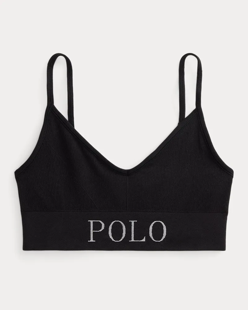 Ralph Lauren Bustier mit V-Ausschnitt und Logo Black