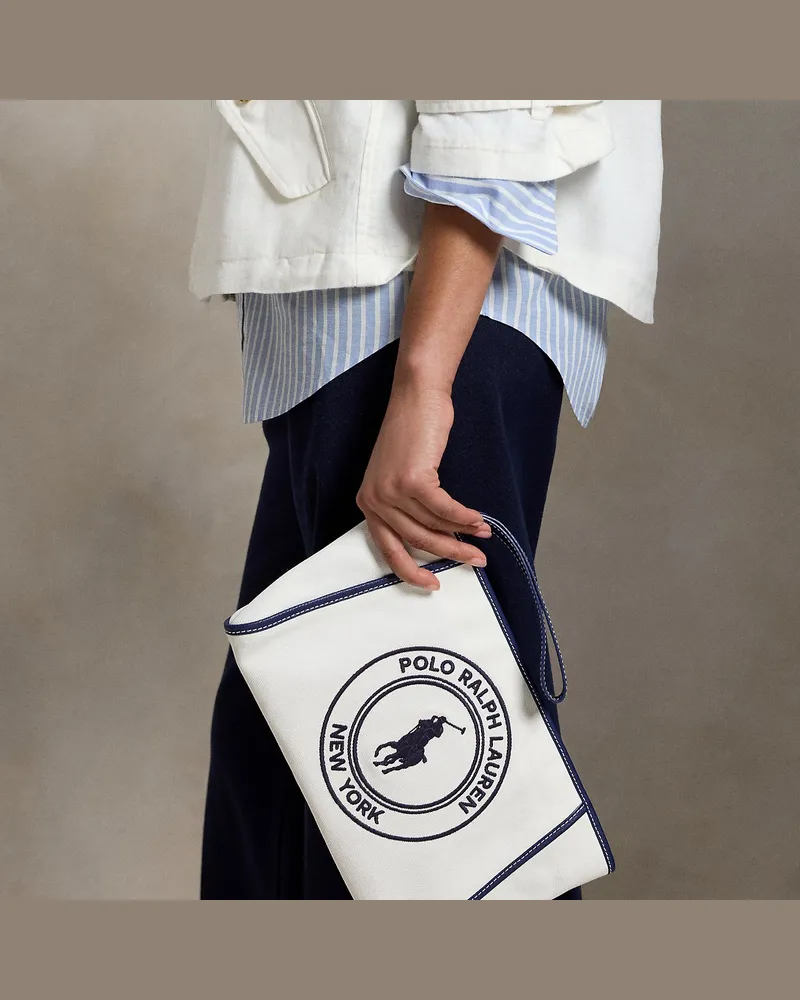 Ralph Lauren Brieftaschen-Pochette Polo Play mit Logo White