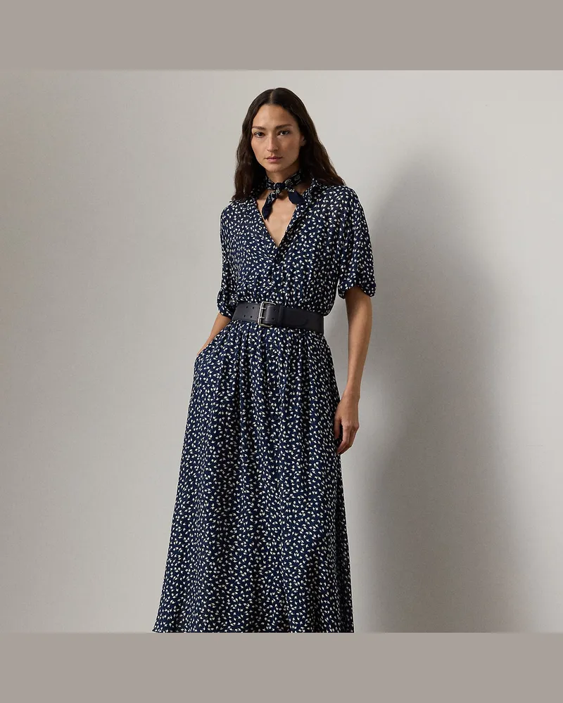 Ralph Lauren Tageskleid Sura aus Georgette Blue