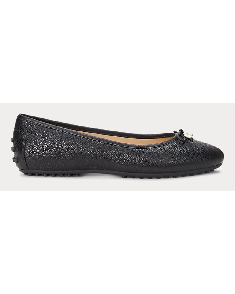 Ralph Lauren Ballerina-Loafer Jayna aus Narbenleder Black