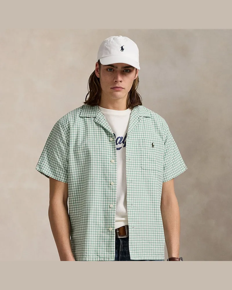 Ralph Lauren Classic-Fit Kurzarmhemd mit Gingankaro Green