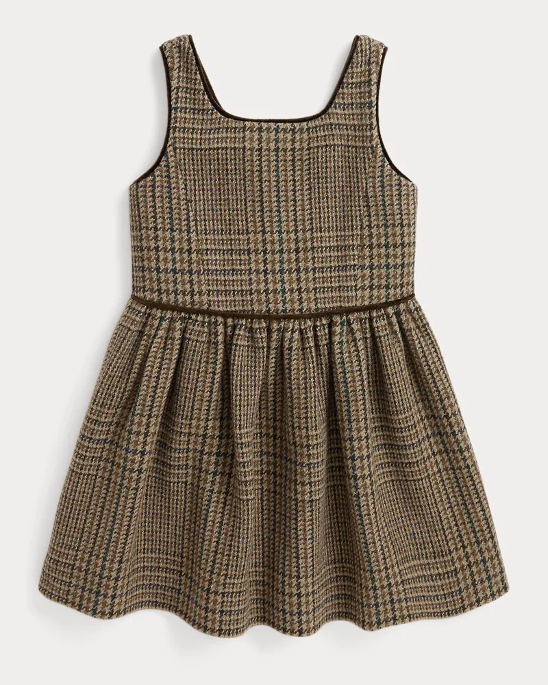 Ralph Lauren Tweedkleid aus Wollmischung Brown