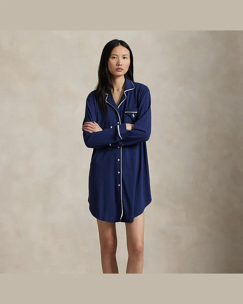 Ralph Lauren Nachthemd aus Jersey Blue