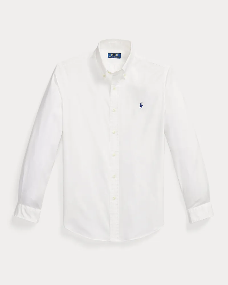 Ralph Lauren Custom-Fit Hemd aus federleichtem Twill White