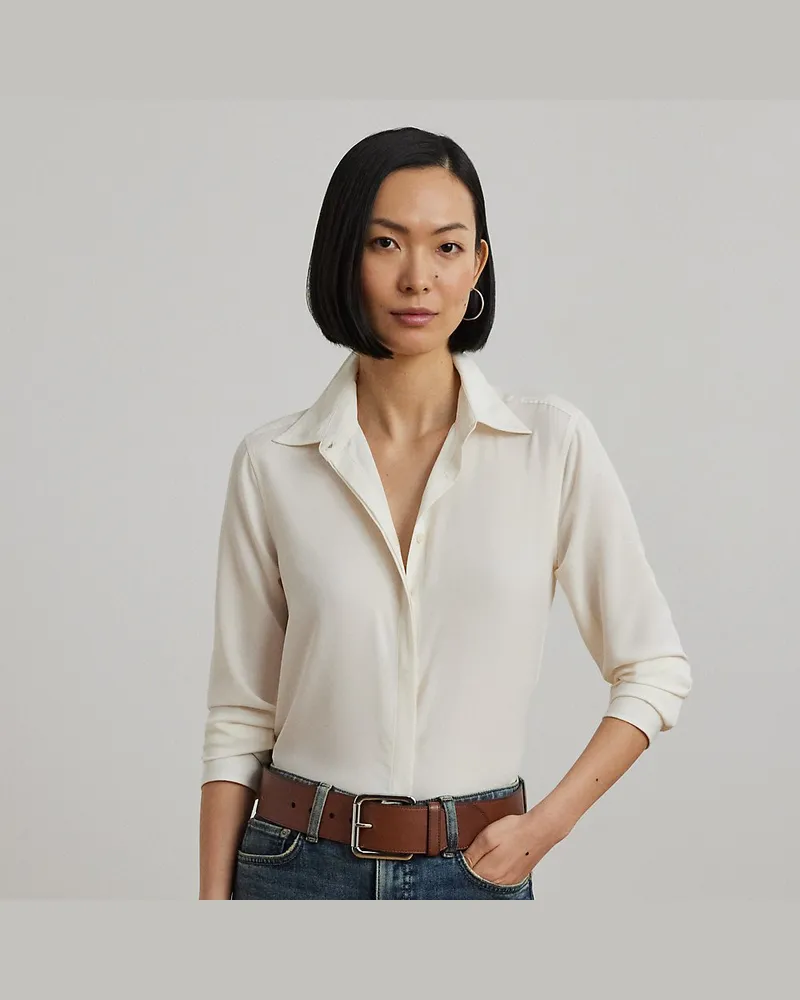 Ralph Lauren Classic-Fit Hemd aus Crêpe Cream