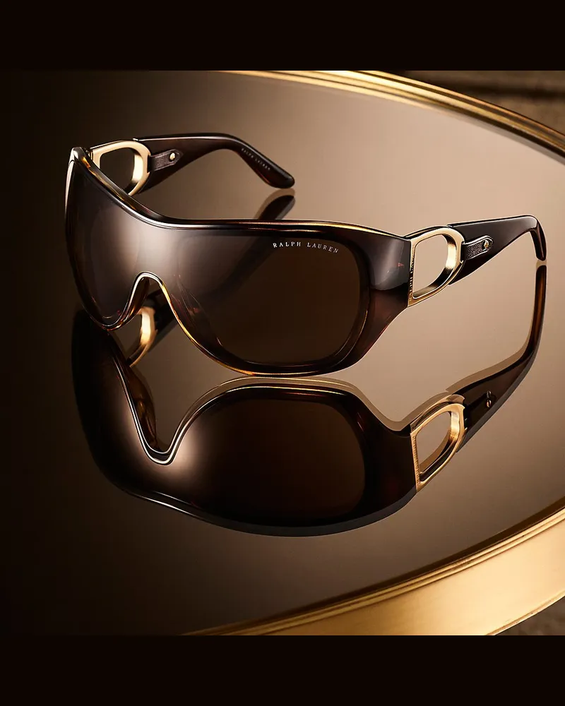 Ralph Lauren Sonnenbrille Stirrup Shield Brown