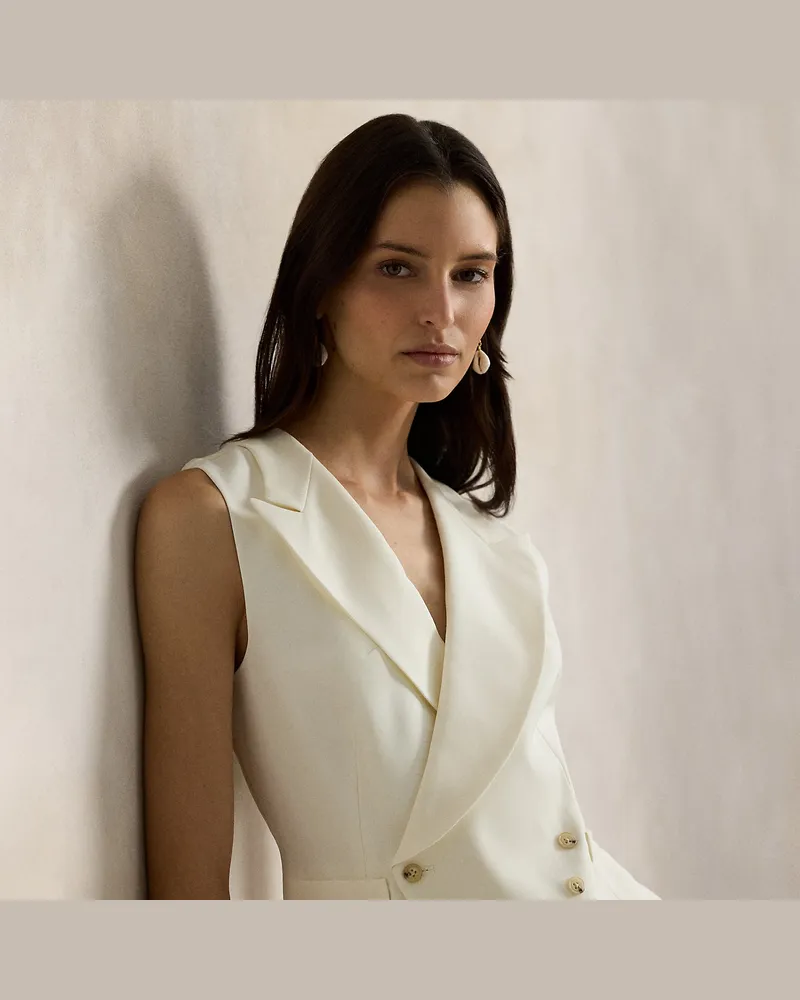Ralph Lauren Smokingweste aus Wolle Cream
