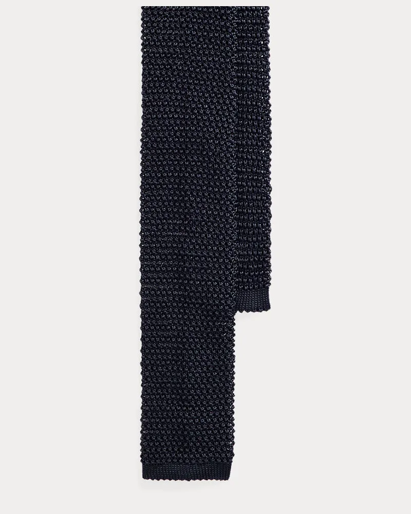 Ralph Lauren Strickkrawatte aus Seide Blue