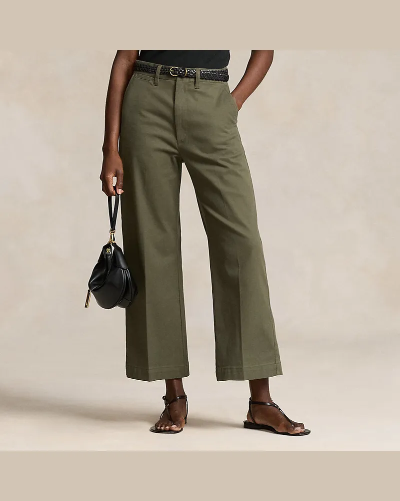 Ralph Lauren Chinohose mit ausgestelltem Bein Green