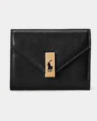 Ralph Lauren Leder-Kartenetui Polo ID mit Umschlag Black