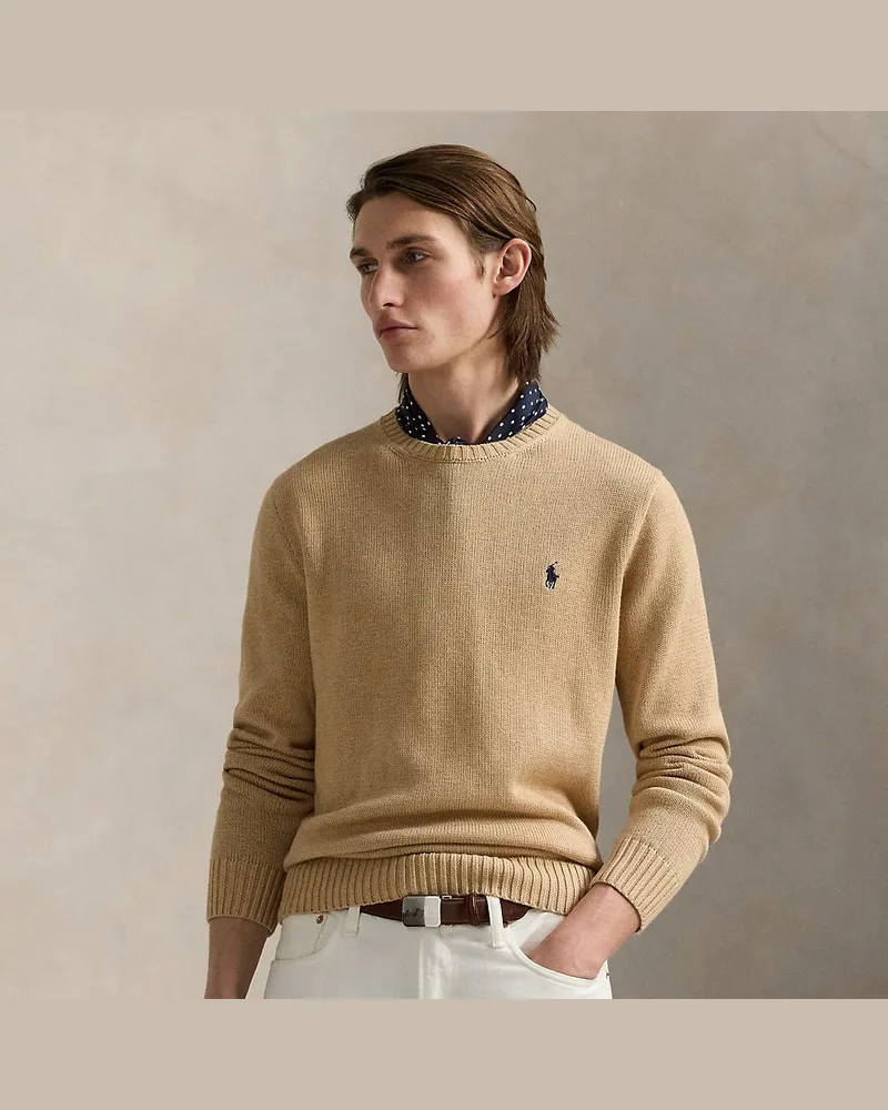 Ralph Lauren Rundhalspullover aus Baumwolle Brown