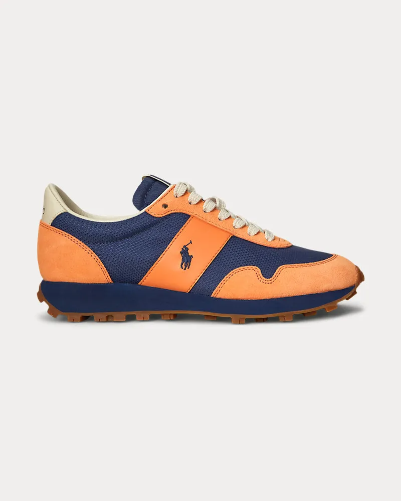 Ralph Lauren Wildleder-Mesh-Sneaker PRL Trail 125 Orange