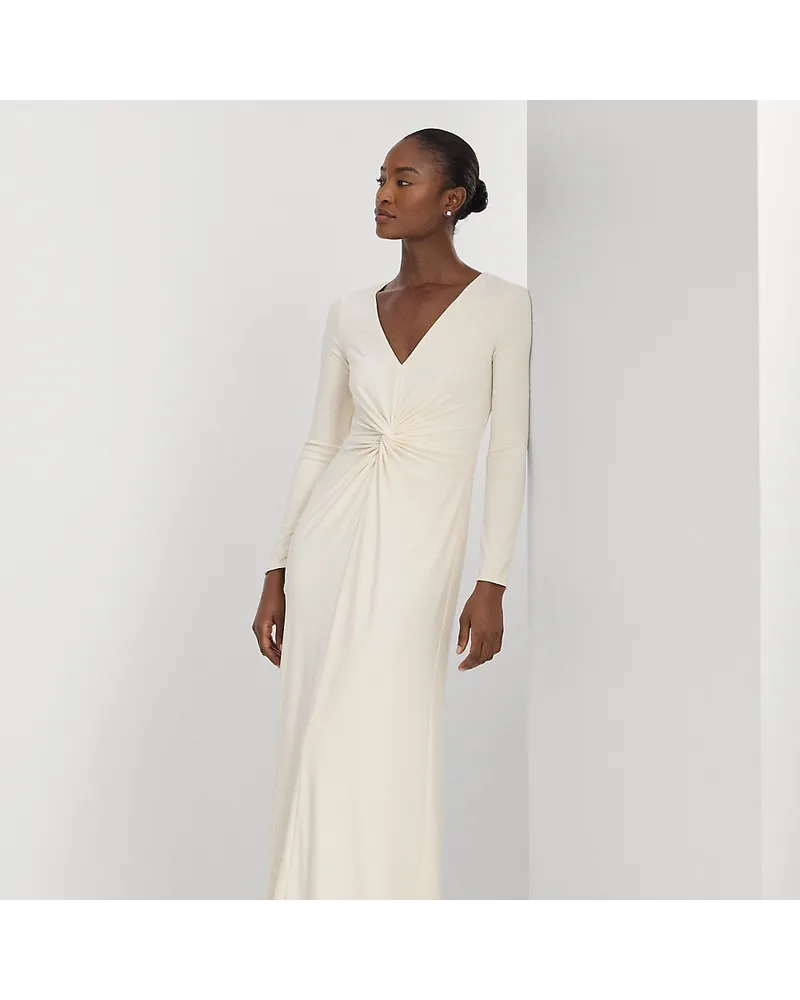 Ralph Lauren Abendkleid mit Twist-Detail Cream