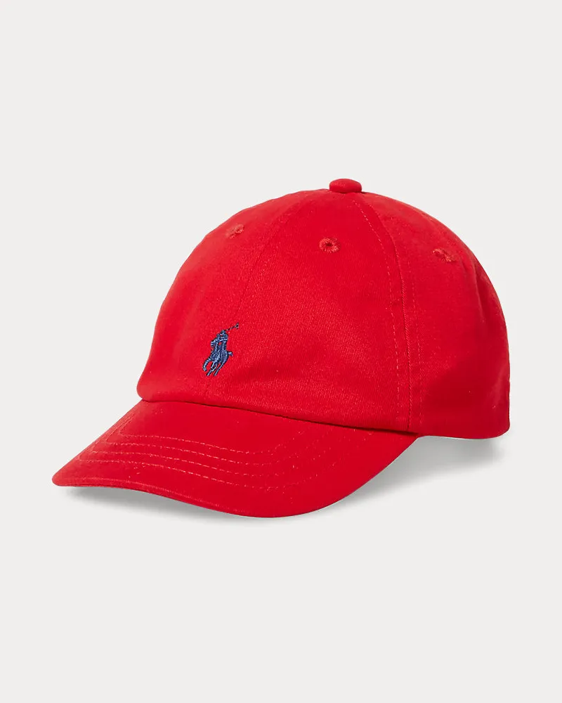 Ralph Lauren Baseballkappe aus Baumwollchino Red