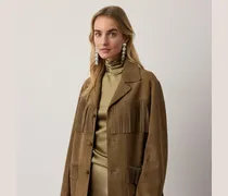 Lammwildlederjacke Perce mit Fransen