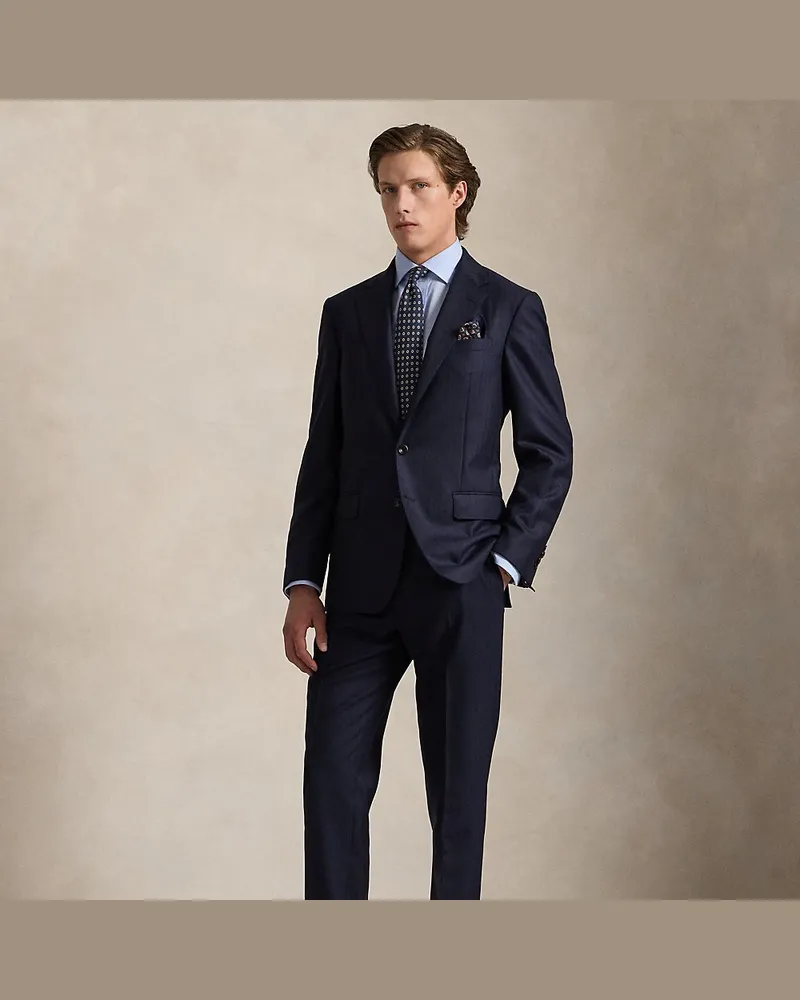 Ralph Lauren Tailored-Fit Polo-Anzug mit Fischgrat Blue