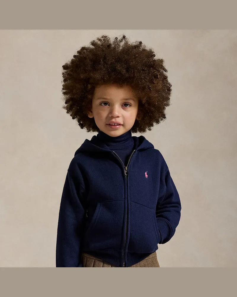 Ralph Lauren Fleece-Kapuzenjacke mit Reißverschluss Blue