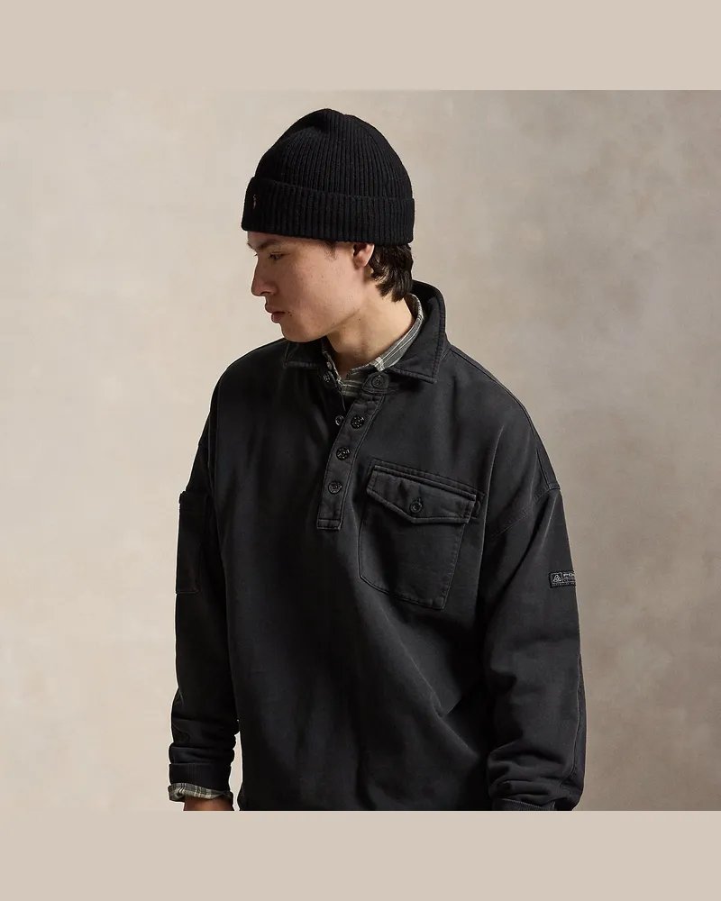 Ralph Lauren Relaxed-Fit Loopback-Fleece-Poloshirt Black