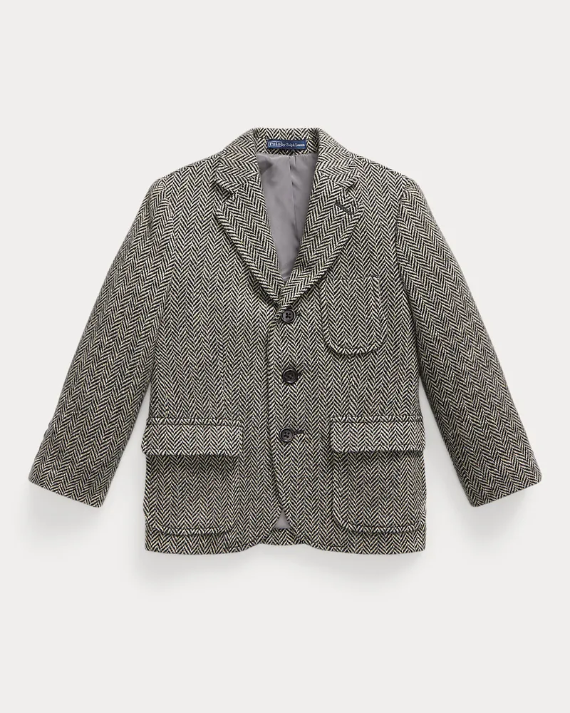 Ralph Lauren Fischgrat-Sakko aus Wollmischung Black