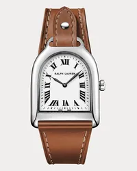 Ralph Lauren Kleine Armbanduhr aus Stahl White