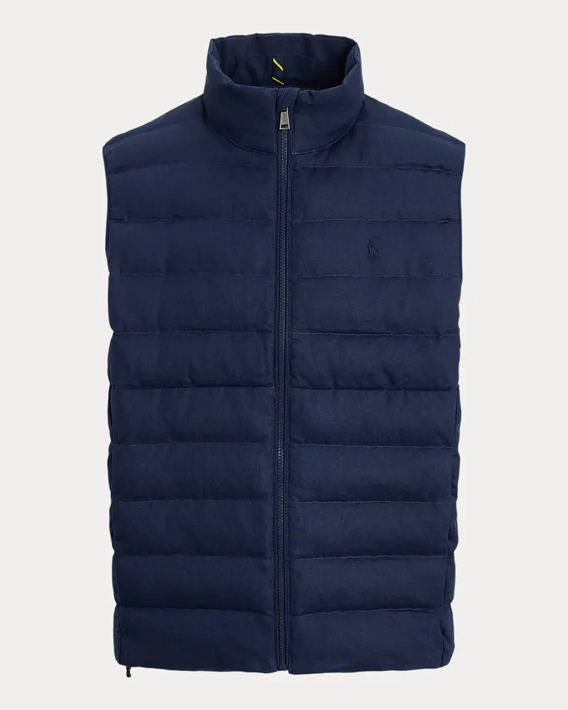 Ralph Lauren Die Weste Colden aus Leinen Blue
