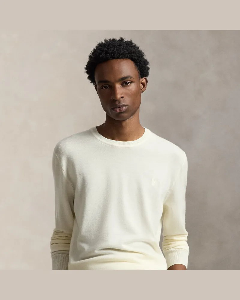 Ralph Lauren Slim-Fit Pullover aus waschbarer Wolle Cream