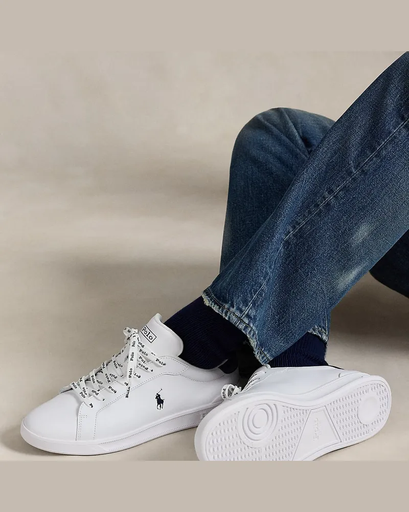 Ralph Lauren Leder-Sneaker Heritage Court II White
